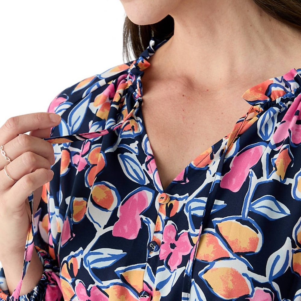 Wonderly Floral Tie-Neck Maxi Dress | Size PXL | NWT - Picture 5 of 8